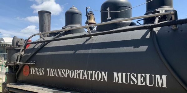 Texas Transportation Museum historic train in San Antonio near La Calera Apartments.