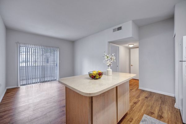 La Calera open floor plan apartment with view of kitchen and living area