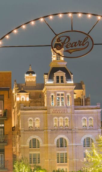 Pearl District entrance in San Antonio, TX near La Calera