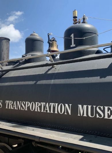 Texas Transportation Museum historic train in San Antonio near La Calera Apartments.